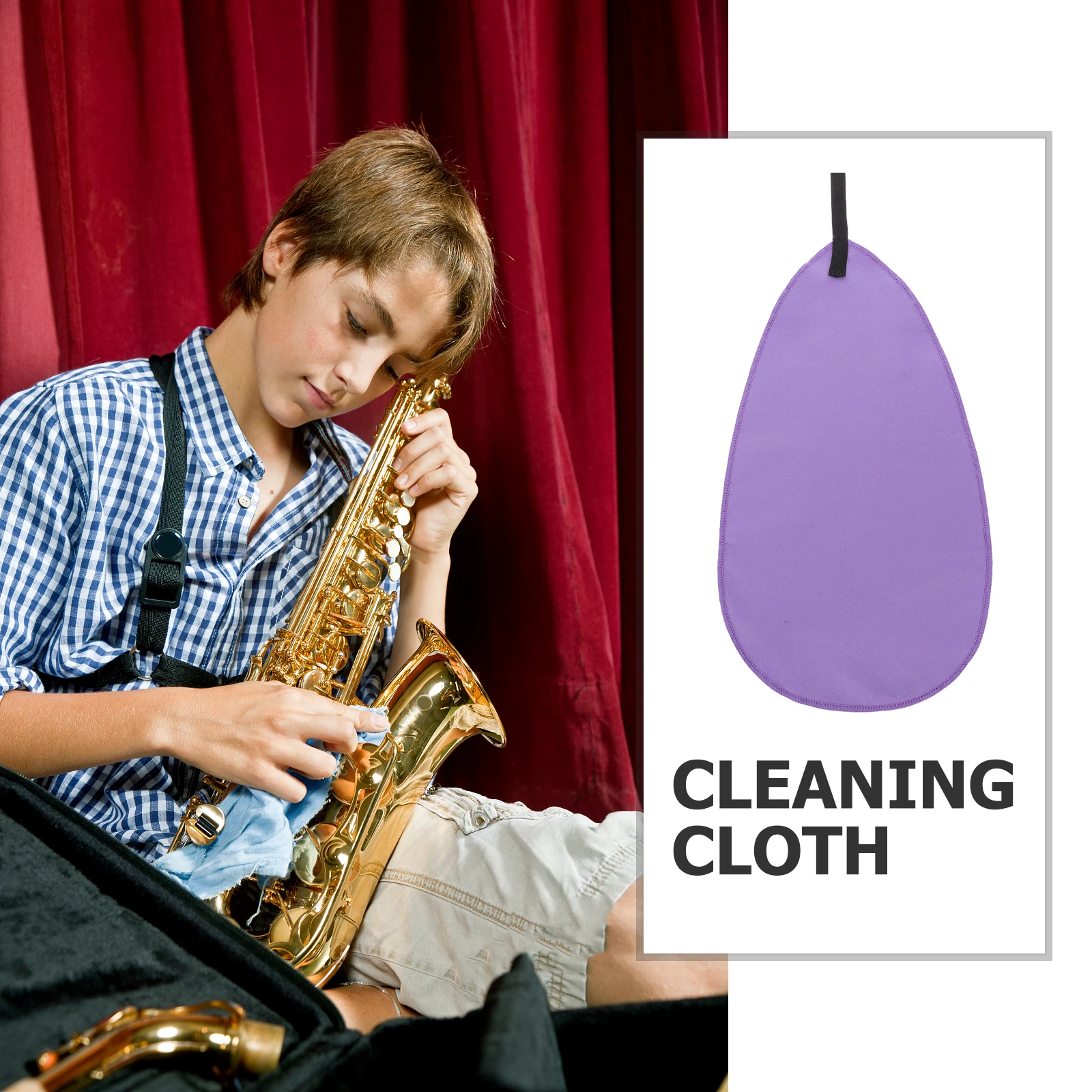 

3pcs Purple for Flute Clarinet Saxophone Cleaning Cloth Tool Sax Cleaning Tool Saxophone Instruments Absorbent Reusable