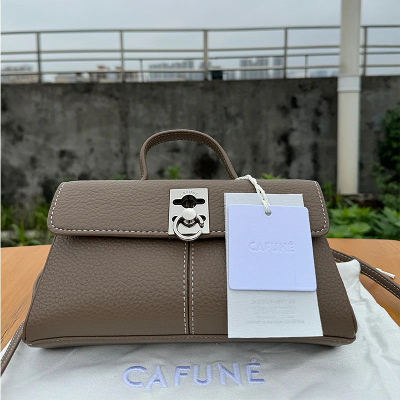 CAFUNE Bag Niche Ladies Leather CAFUNE Stance Wallet Shoulder Messenger Handbag Trapezoidal Bag