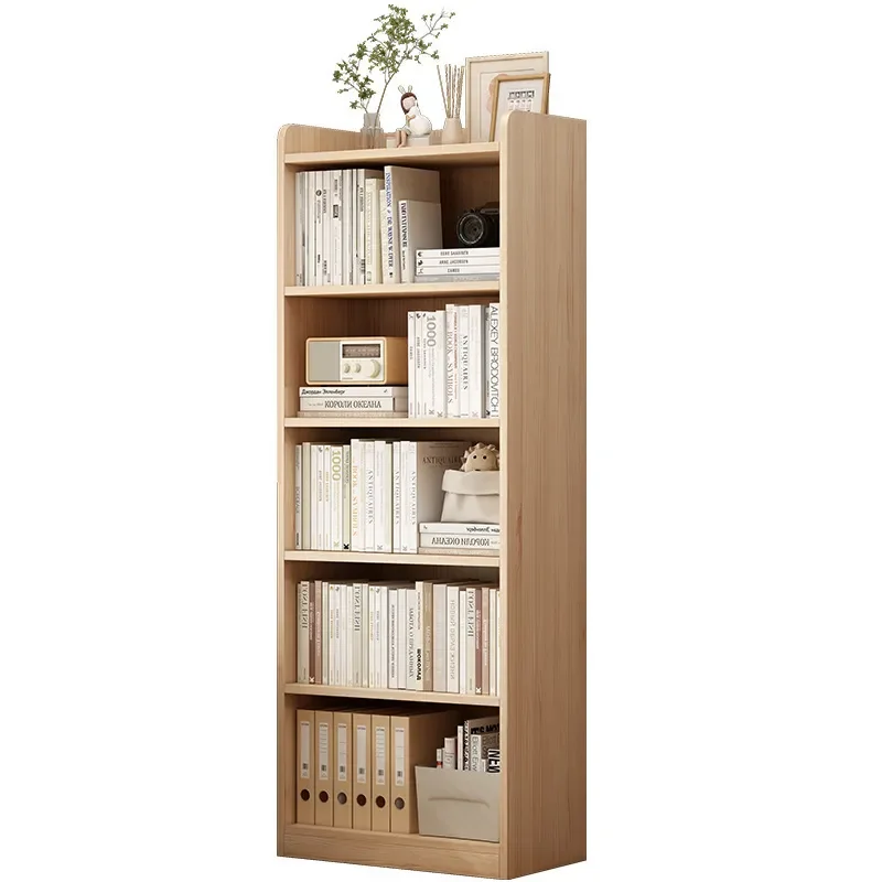 Massivholz-Bücherregal vom Boden bis zur Decke, mehrschichtiger Aufbewahrungsschrank für Wohnzimmer, Arbeitszimmer und Haushaltsorganisation