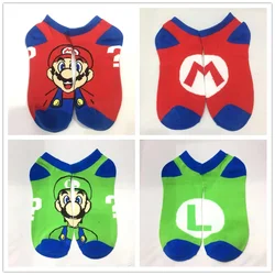 Super Mario bros Short Cotton Socks Mario Luigi Student Youth Anime Figure Sports Leisure Breathable Ankle Socks X-mas Gifts