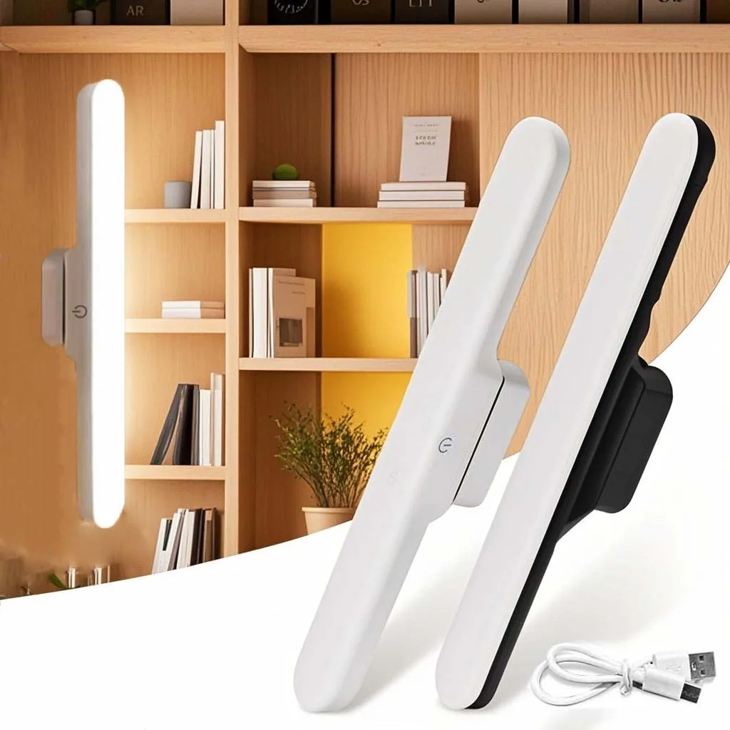 

LED Mirror Front Makeup Light Rechargeable Magnetic Eye Protection Reading Lamp Touch Wall Light for Dormitory Wardrobe Lighting