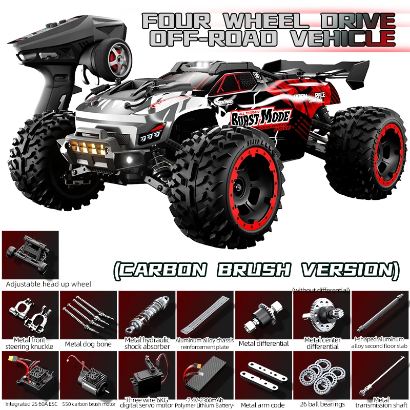 

Радиоуправляемая машина SUCHIYU 1/10, полномасштабная, 4WD, высокоскоростная, с коллекторным двигателем, для бездорожья, внедорожная, для скалолазания, на радиоуправлении, SCY10101