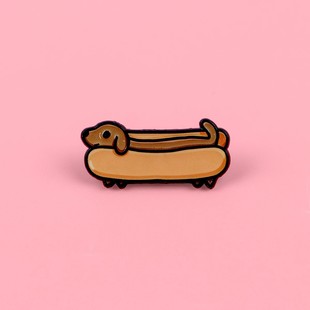 Lustige Dackel-Hunde-Emaille-Anstecknadel, Niedliche Würstchenhunde-Brosche für Tierliebhaber & Rucksack-Dekoration, Geschenk für Freunde – Detail 3