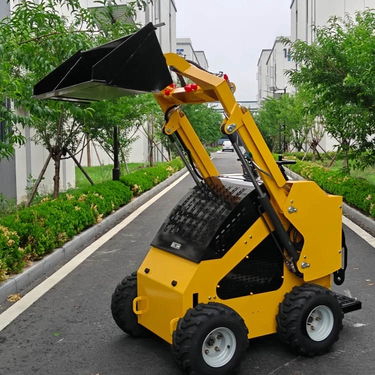 Free Ship SDLOT S500 Stand on Mini Crawler Skid Steer Loader Kubota CE EURO5 EPA Brush Cutter Large Commercial Lawn Trimming Job view 3