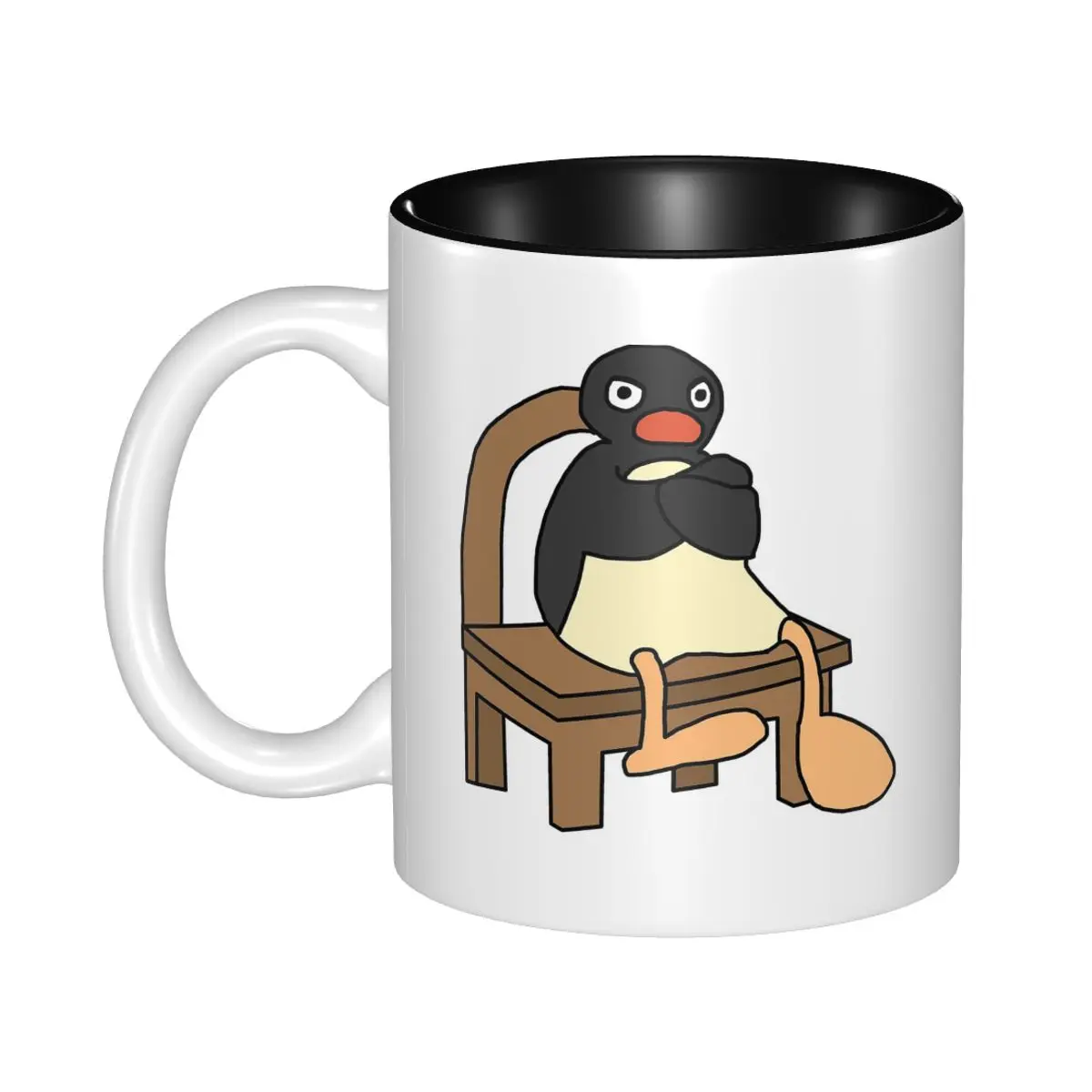 Angry Pingu Mug Funny Ceramic Coffee Cups Tea Mugs Milk Cup Drinkware Gifts for Woman Man