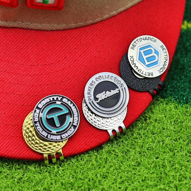 Magnetic Golf Ball Marker Hat Clip Metal Alloy Mark