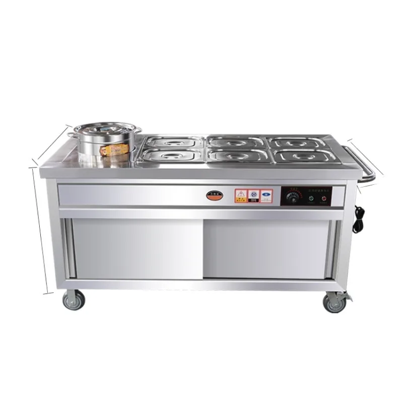 Stainless steel insulation dining table, nursing home staff restaurant, school special mobile food delivery truck