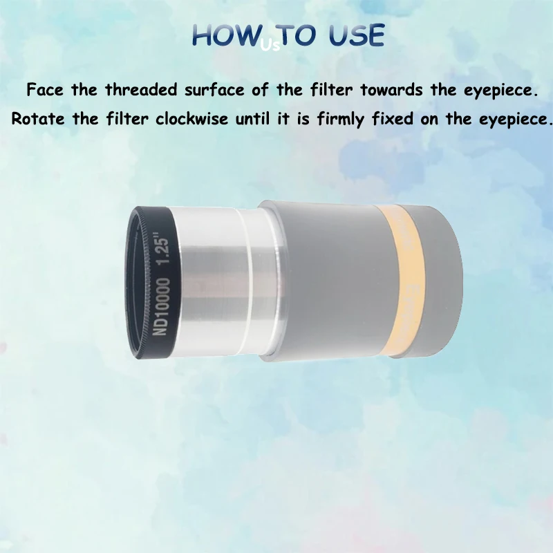 1.25inch Fixed ND1000 Neutral Density Filter Astronomy Telescope Eyepiece Accessory for SLR DSLR Camera Long Exposure Photograhy