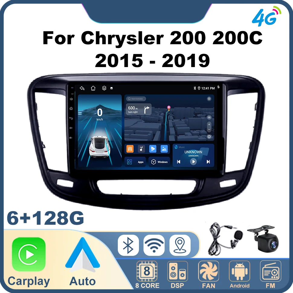 

Автомобильная радиосистема Android для Chrysler 200 200C 2015-2019 Navi GPS 4G 8core Dsp Автомобильная аудиосистема в домашних автомобильных аудиосистемах