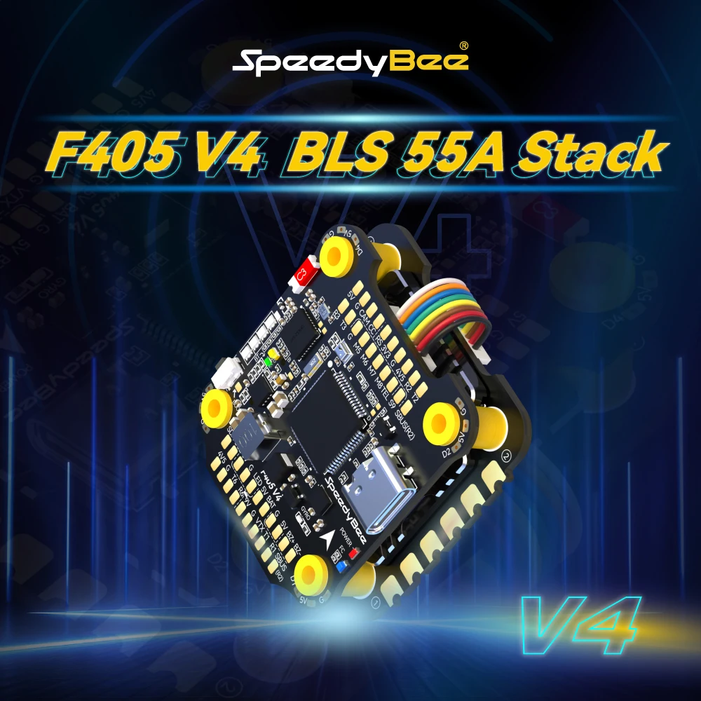 

SpeedyBee F405 V4 BLS 55A 30x30 FC&ESC Stack 4in1 ESC, совместимый с беспроводным Bluetooth iNAV и BF