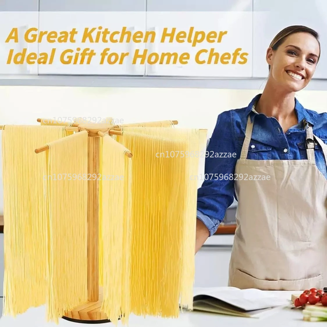 Rotating drying rod solid wood noodle rack for home noodle rack handmade