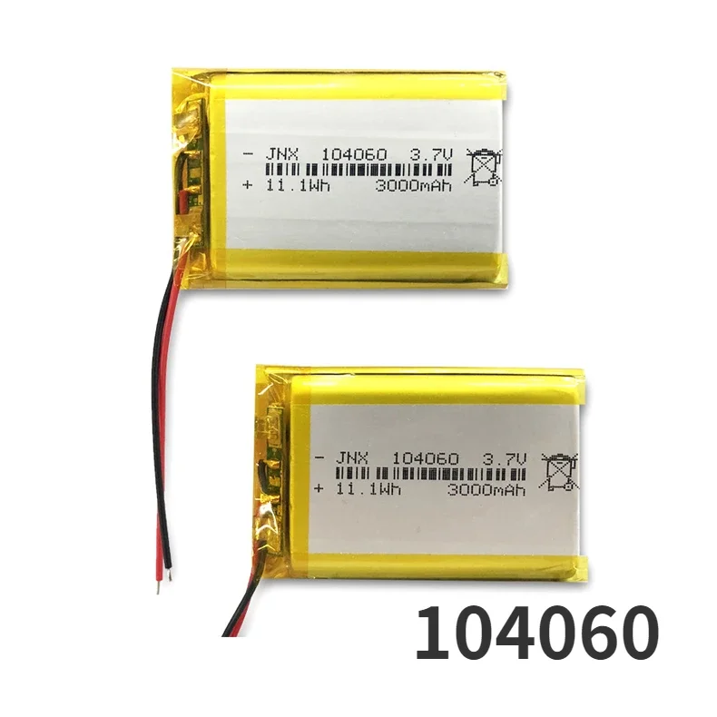 บาคัค 104060   3.7V 3000mAh แบตเตอรี่ลิเธียมโพลิเมอร์สําหรับลําโพงบลูทูธ Stall Light เครื่องโกนหนวดแบตเตอรี่ Locator Doorbell Humidifie