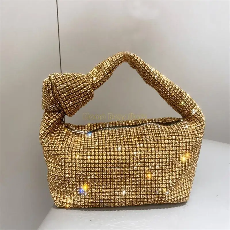 

X90D Women Underarm Bag Evening Clutch Bag Glitter Top Handle Handbag