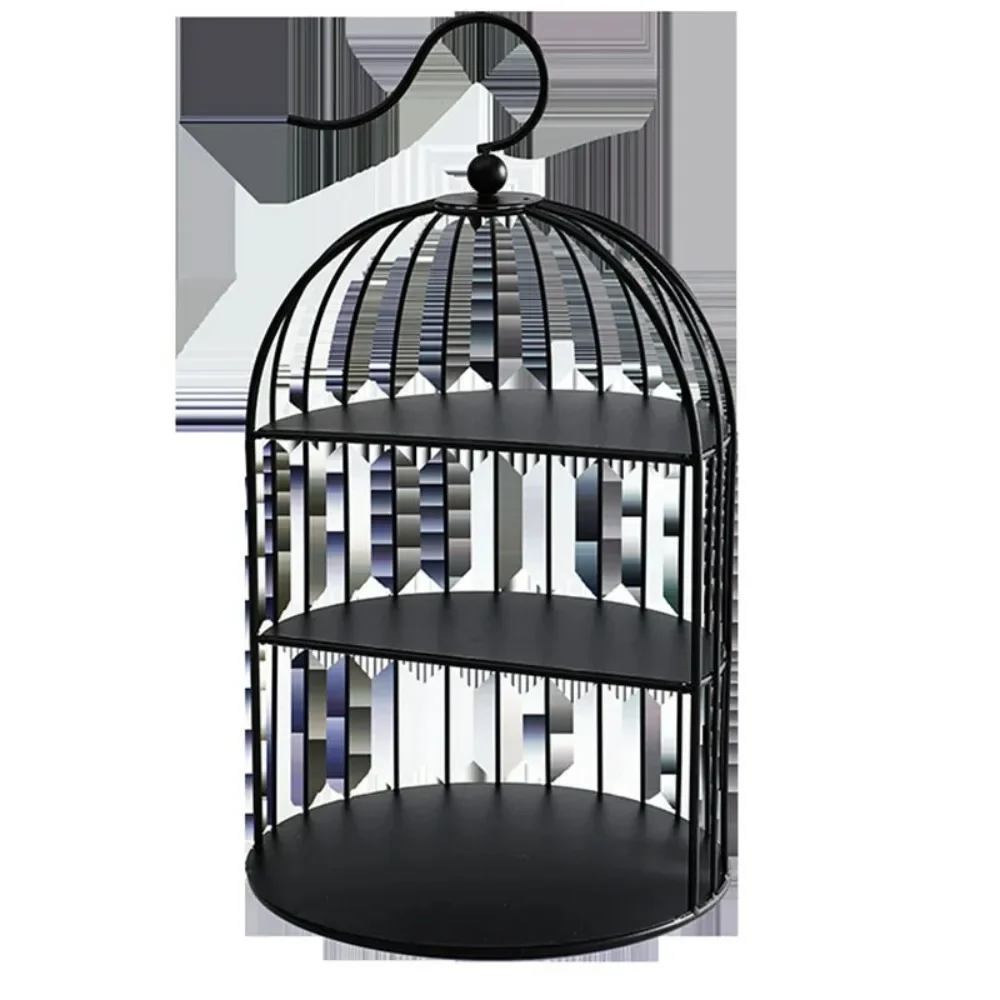 Originality Cage Food Stand Display Rack Three-Layer Christmas Dessert Table Tray Cake Rack Afternoon Tea Center Shelf