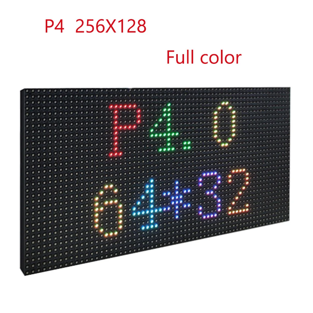 P4 LED Module Indoor HD Video Wall Panel 256X128mm Size 64 * 32 Pixels HUB75 Interface Manufacturer's Spot Wholesale