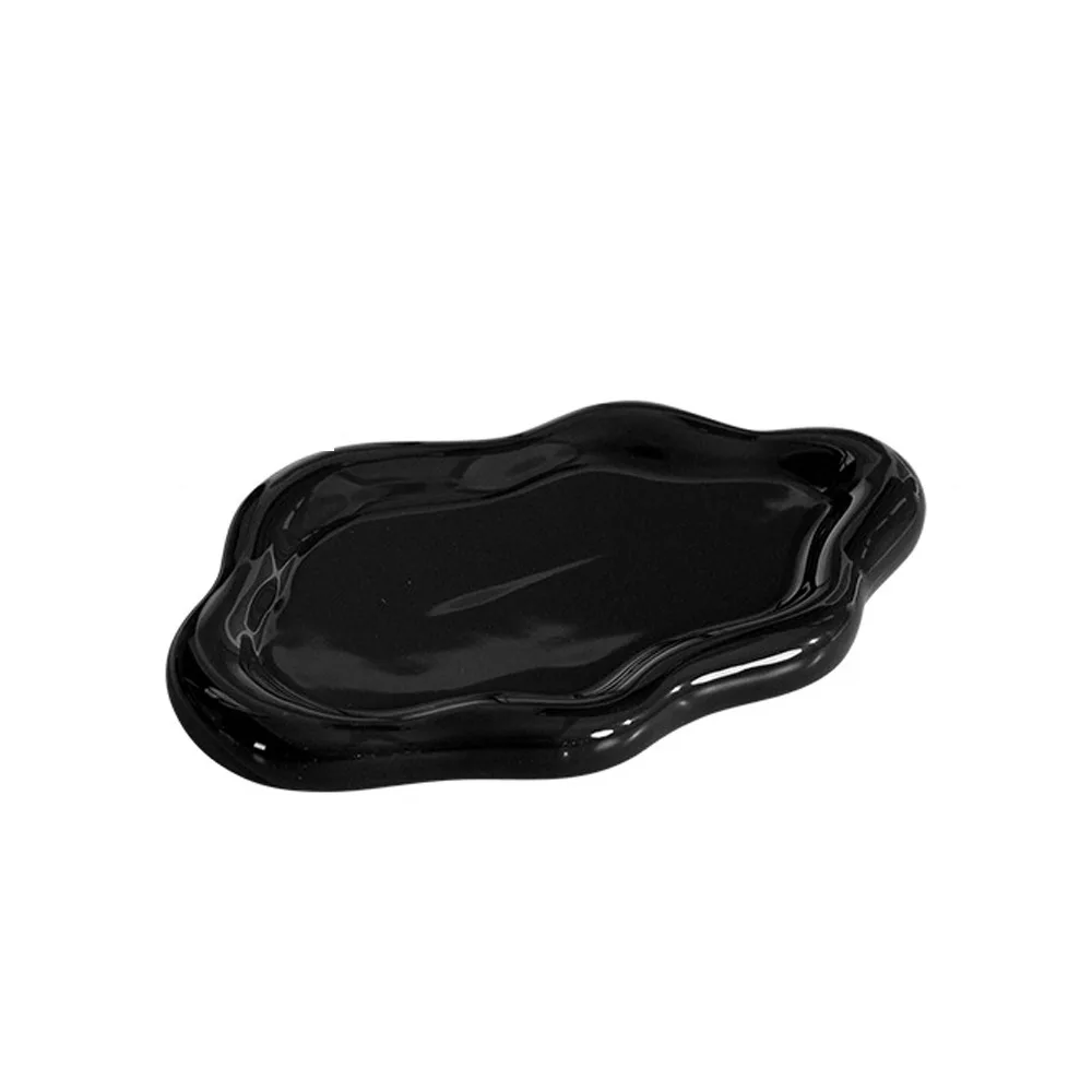 

Decorative Holder Ceramic Cloud Jewelry Tray Plating Stylish Trinket Tray Elegant Jewelry Display Dish Key Holder