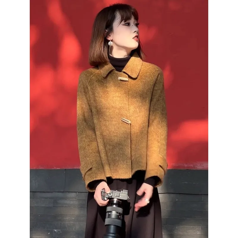 

Woolen Coat Women's Foreign Style Autumn Winter New Fashion Chinese Style Women's Short