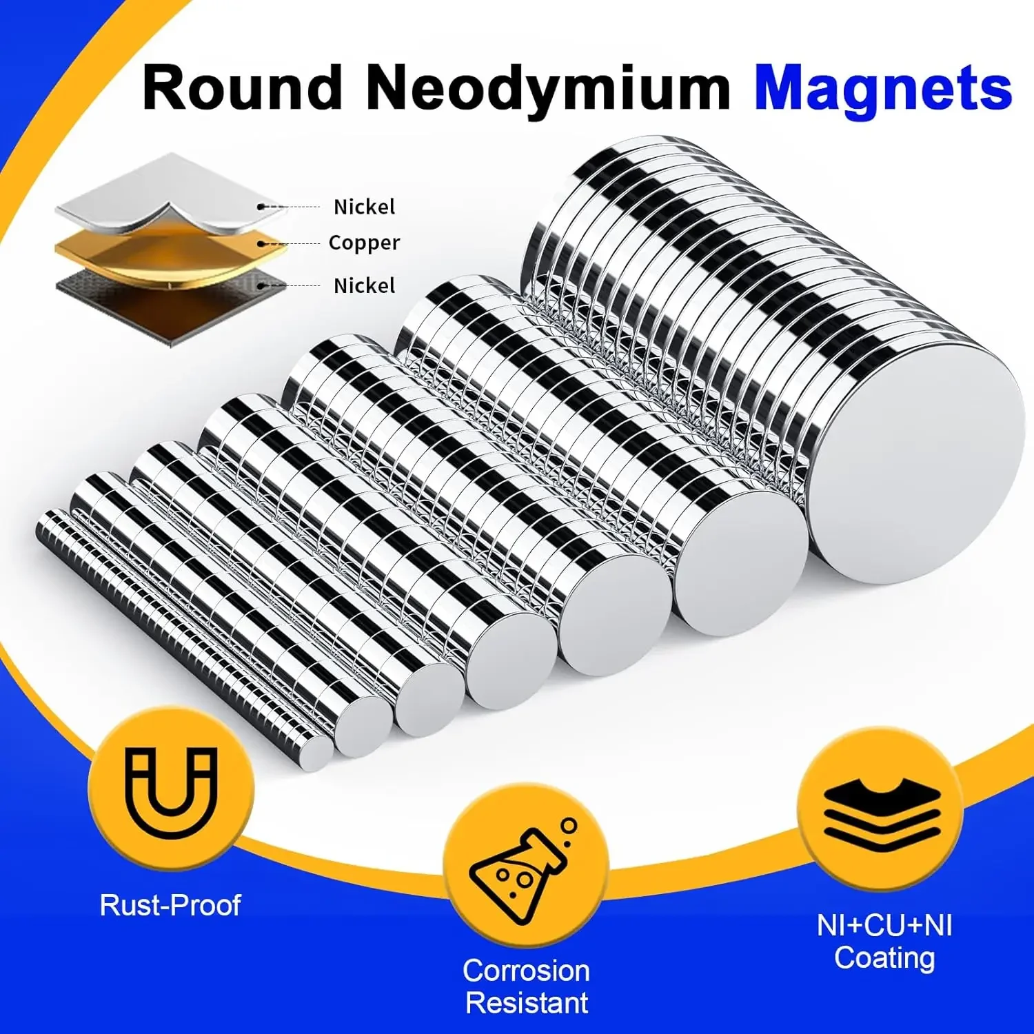 10-100Pcs Super Powerful Magnet Neodymium Magnet Round Neodymium Magnets NdfeB N35 Strong Permanent Magnetic Imanes Refrigerator