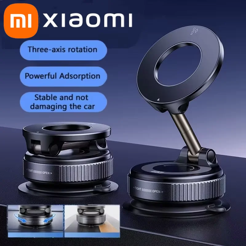 Supporto per telefono per auto Magsafe Supporto per telefono magnetico sottovuoto a ventosa 360 °   Supporto per telefono con ventosa girevole e pieghevole