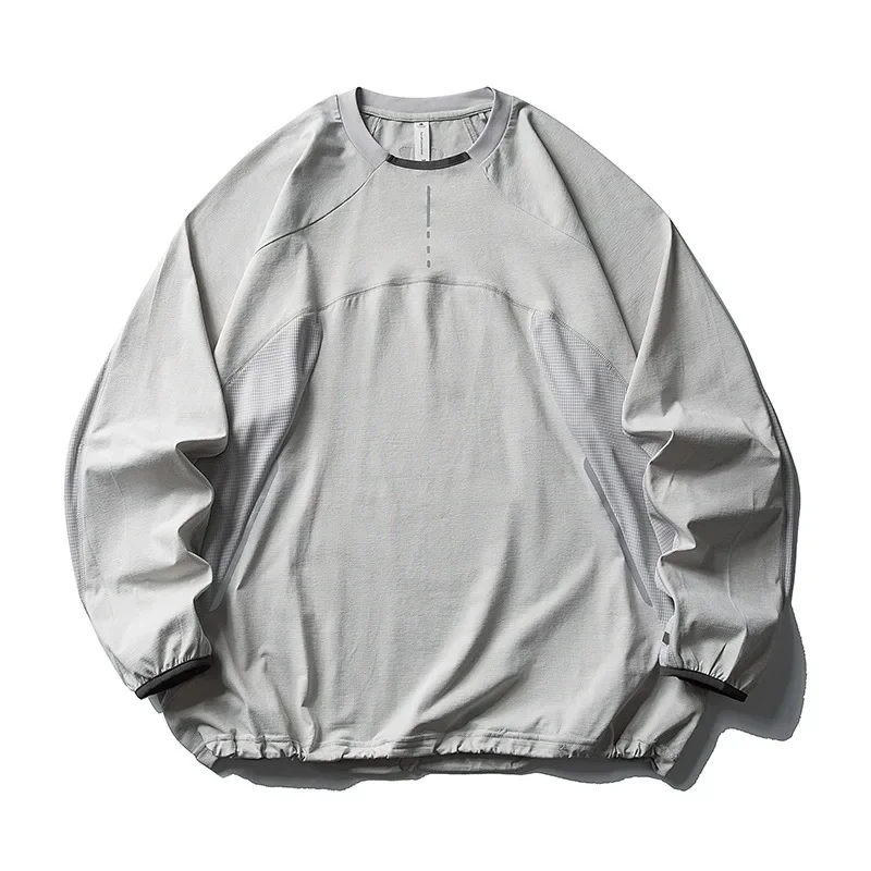 City Outdoor Streetwear Sports Long Sleeve T Shirt Men Women Quick Dry Lightweight High-elastic Loose Casual Techwear T-shirts