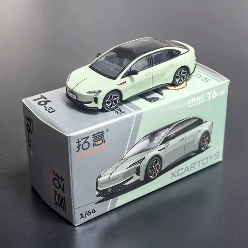 

Литой под давлением оригинальный масштаб 1:64, модель из сплава Hongqi EH7, имитация украшения, хобби, сувениры, коллекция подарков, статический дисплей