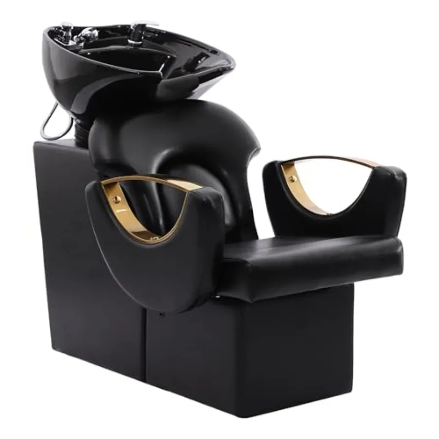 

Shampoo Stations for Salon, Backwash Chair with Ceramic Bowl, Backwash Shampoo Unit, Sink Chair Station, Hair Washing Station f