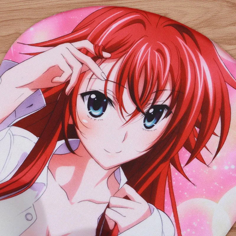 Anime Mouse Pad Gaming Cute 3D Wrist Rest Mousepad Sexy High School DxD Cartoon Computer Desk Mat For Office Table Laptop