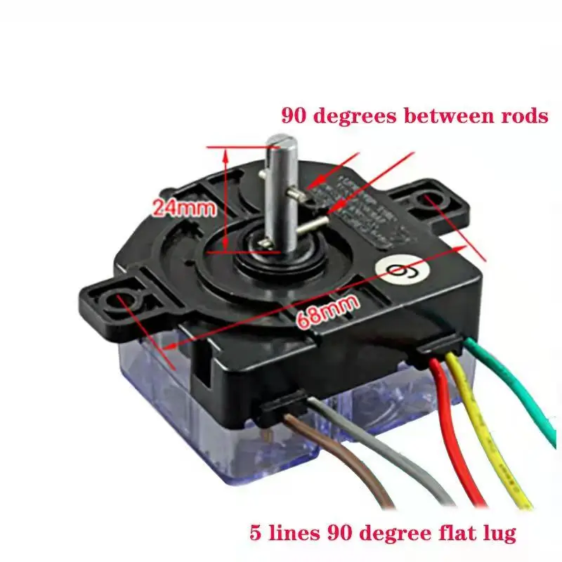 5 wire 90 degree washing machine timer switch Wash timer Semi-automatic double-cylinder washing machine parts