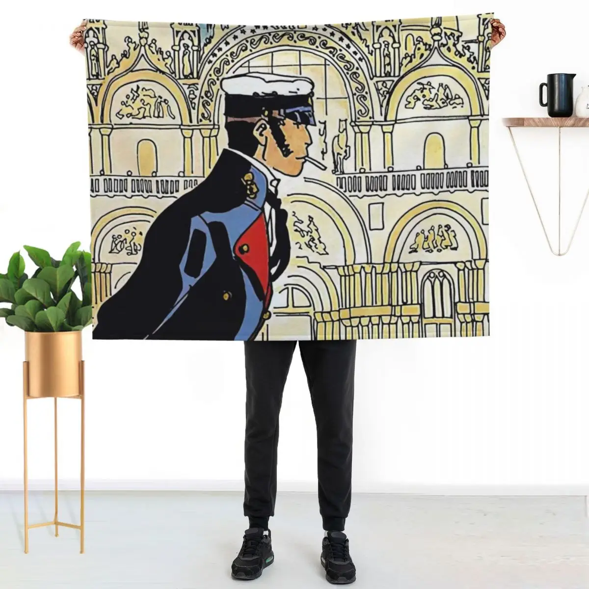 

Corto Maltese in Venice Throw Blanket Lightweight Warm Blanket for Travel Camping