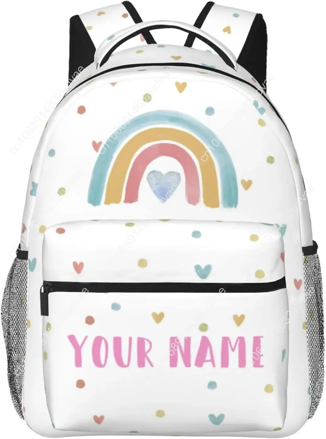 Personalized Backpack for  Custom Backpacks with Name for , Customized Rainbow School Bookbag for Back to School