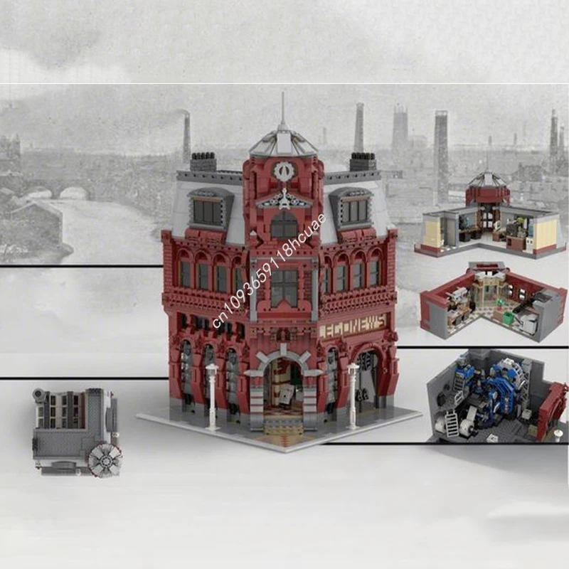 

4743pcs MOC Modular The Newspaper Building Educational Model Building Blocks Christmas Gift Best Birthday Ideas for Kids