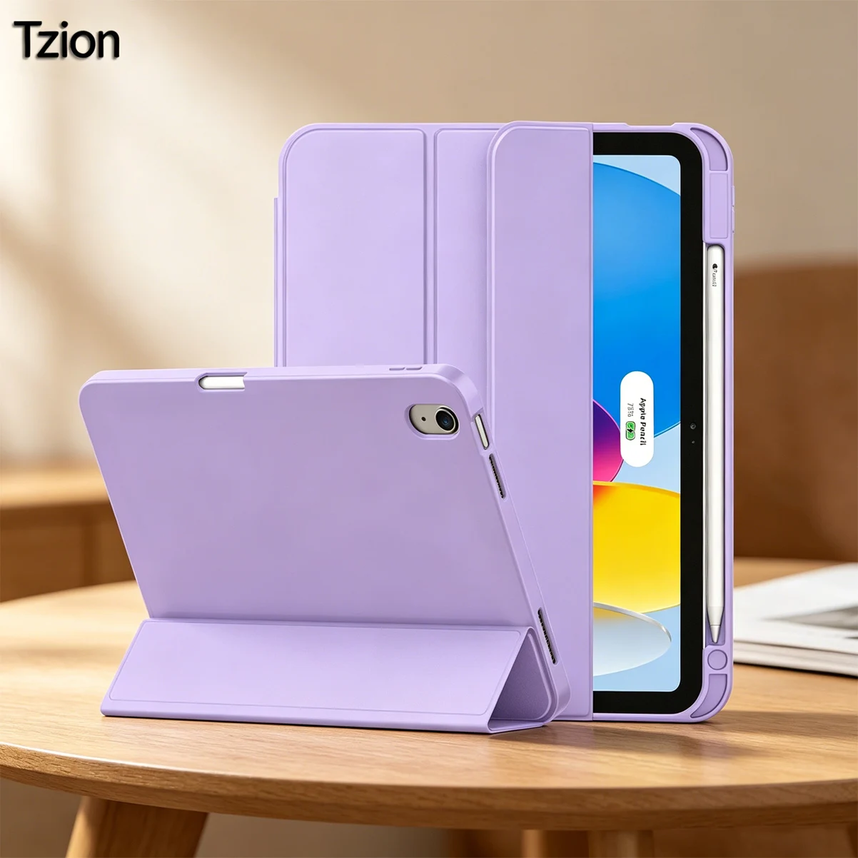 Hülle für iPad 10. Generation 2022/(A16) 11. Generation 2025, Auto Wake/Sleep-Funktion, Dreifach faltbarer Ständer, Smart Cover für iPad 10,9/11 Zoll, weiche TPU-Rückseite