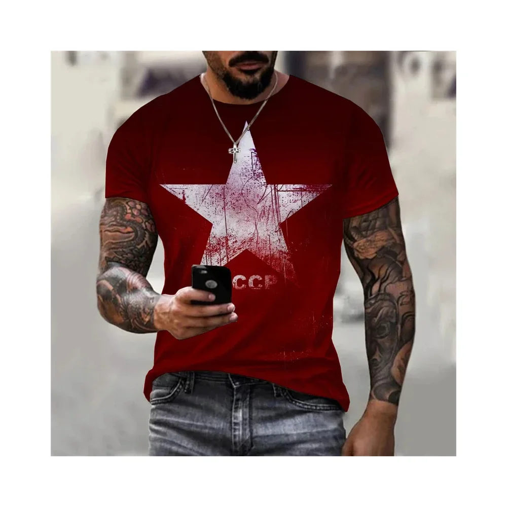 Russland CCCP 3D-gedruckte T-Shirts für Männer und Frauen Kleidung UdSSR Sowjetunion Herren Kurzarm-T-Shirt Moskau Herren-T-Shirts Übergroße Oberteile – Detail 3