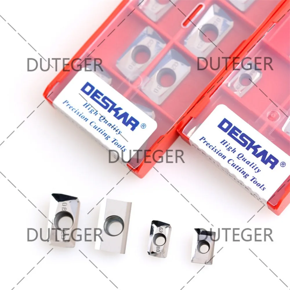 Image of (10 Stück) Aluminium-Fräseinsätze (für DESKAR) APMT1135/1604PDFR-AL K10 Fräserklingen aus Aluminiumlegierung