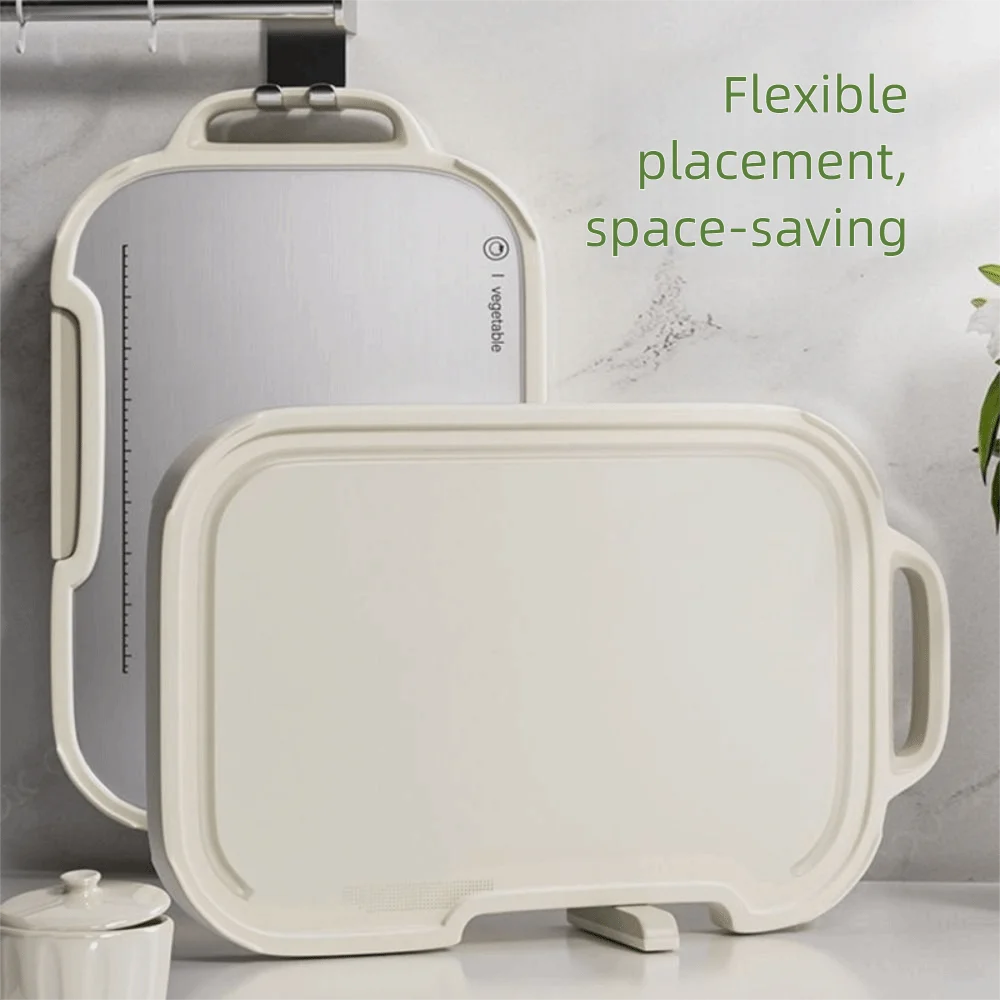 

New Stainless Steel Chopping Board Antibacterial Double-sided Cutting Board Multi-function Food Grade Sticky Board For Kitchen