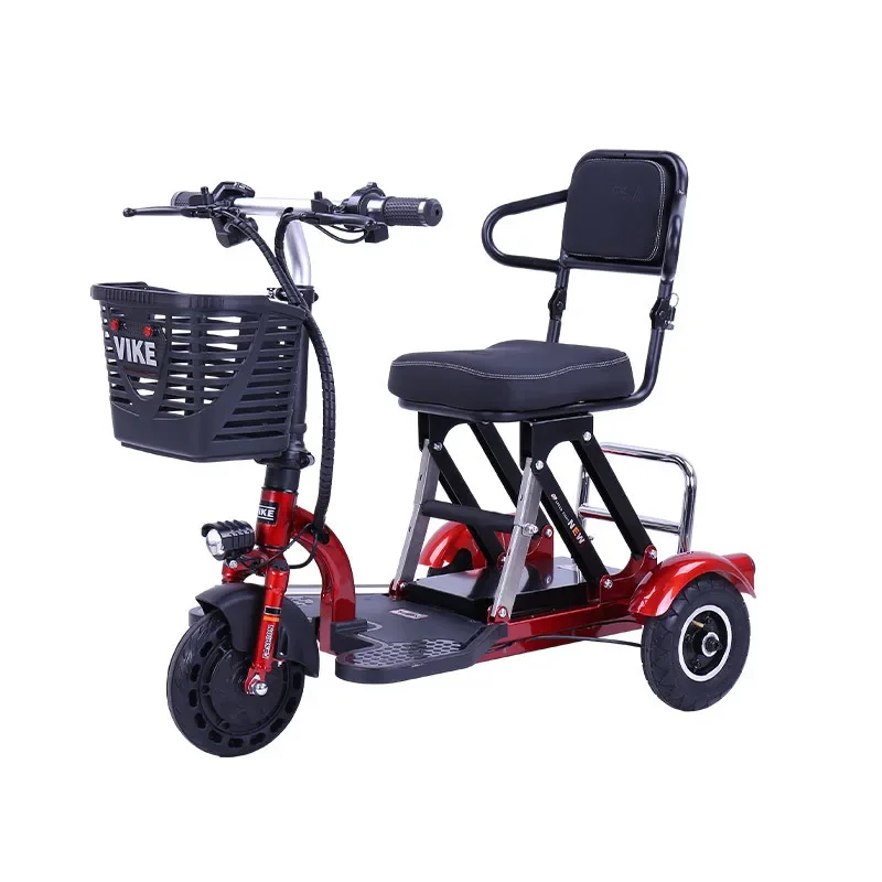 Mini Folding Elderly Mobility Portable Cross Leisure Electric Lithium Battery Tricycle