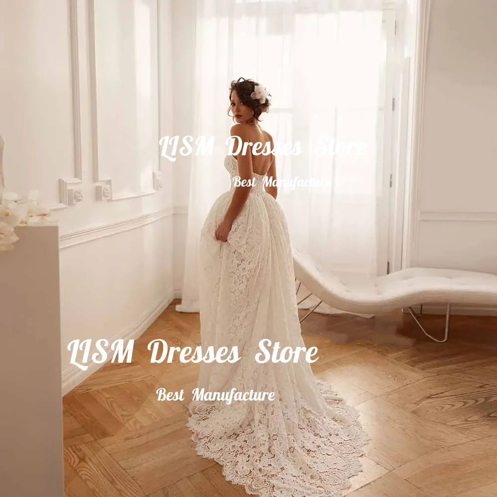 Lism Charming Lace Wedding Dress Unique Bridal Gown Sexy Sweetheart Neckline A-Line Wedding Gown Robe De Mariée Customized 2026