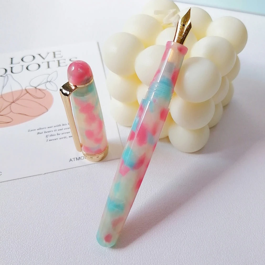 

Limited MAJOHN S9 Acrylic Colorful Fountain Pen EF/F Nib Luxury Calligraphy Writing Stationery Pen Office School Supplies Gift