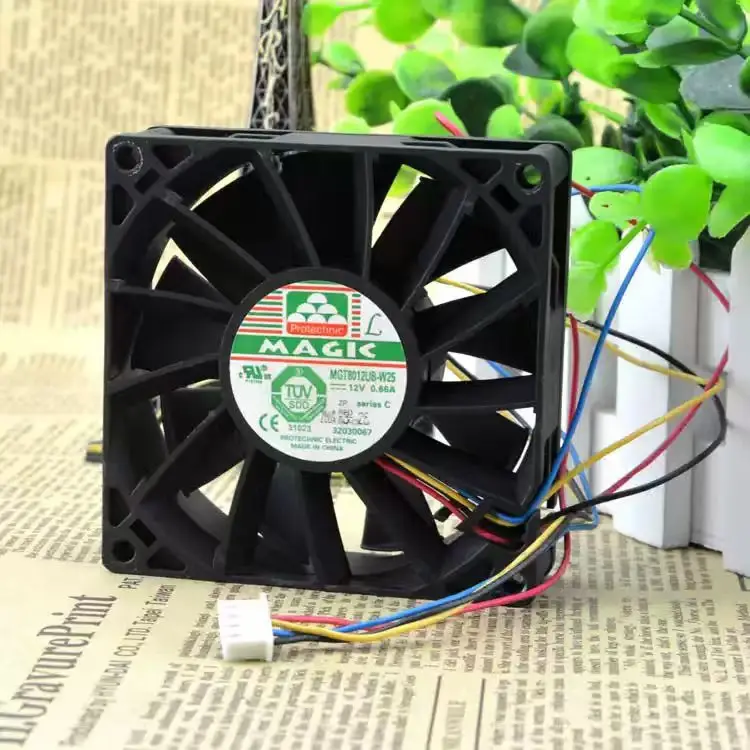 For Protechnic MGT8012UB-W25 DC 12V 0.66A 8025 80x80x25mm 4Pin PWM Dual Ball Bearing Violent Welder Server Inverter Case Fans