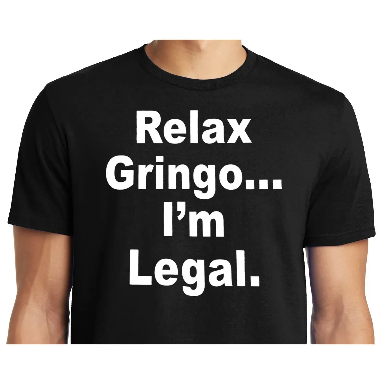 PubliciT T ShirtZ Funny Big and Tall King Size Relax Gringo I'm Legal Shirt vintage Washed homme Breathable Slightly