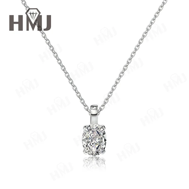 D Color VVS1 Oval Cut Moissanite Necklace 925 Sterling Silver 1-3ct Luxury Anniversary Mother's Day Gift Fine Jewelry for Her