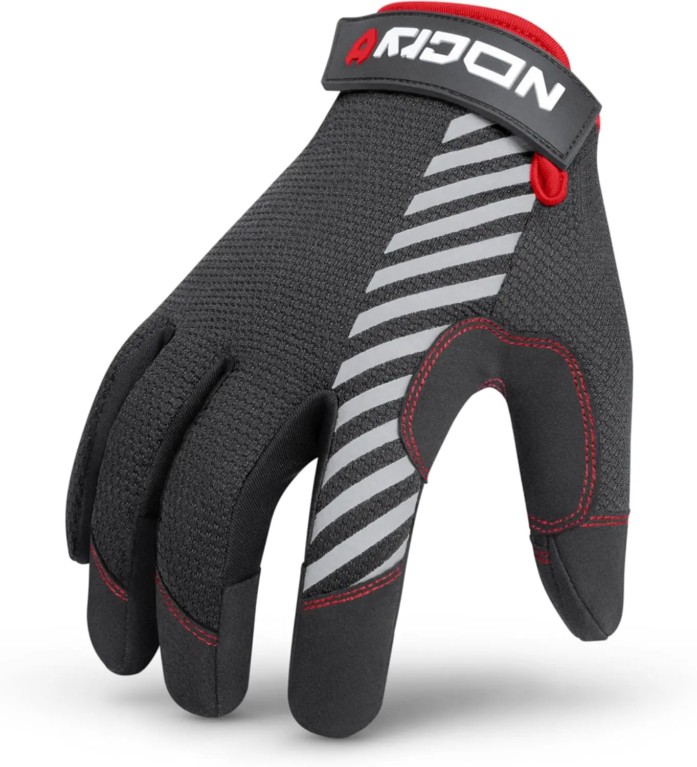 

Reinforced Finger Work Gloves for Men with Touchscreen Tips, Breathable & Flexible for Mechanics and Yard Tasks