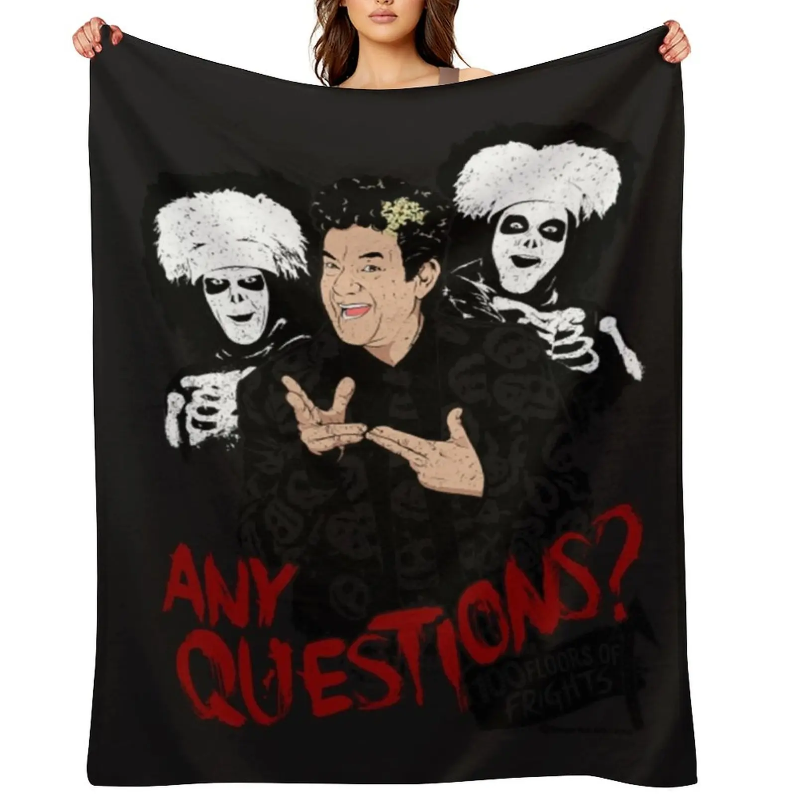 David S Pumpkins Any Questions Throw Blanket cosplay anime Retros Cute Bed covers Flannel Sofa Throw Blankets