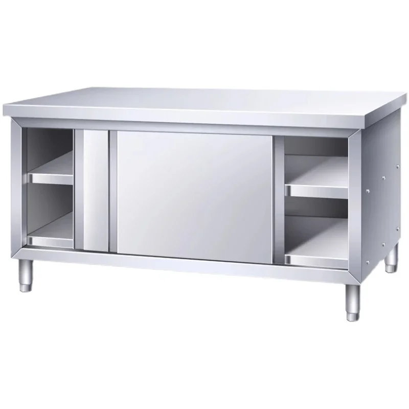 Stainless steel stove, cabinet, cabinet integrated frame, kitchen stainless steel operation countertop, double single pass, vege