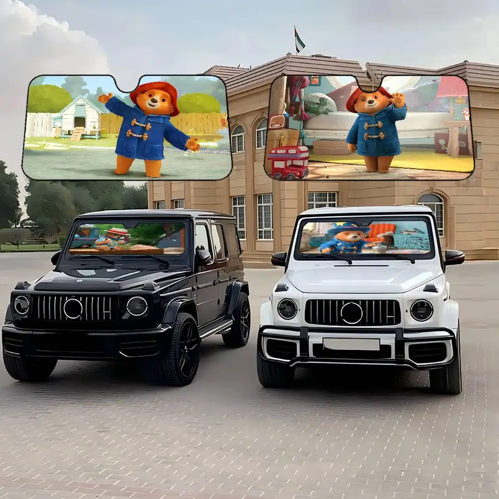 

The Adventures Of P-Paddington Front Window Sunshade Black UV Protection Blackout Cloth Windshield Visor Auto Curtain Sunshade