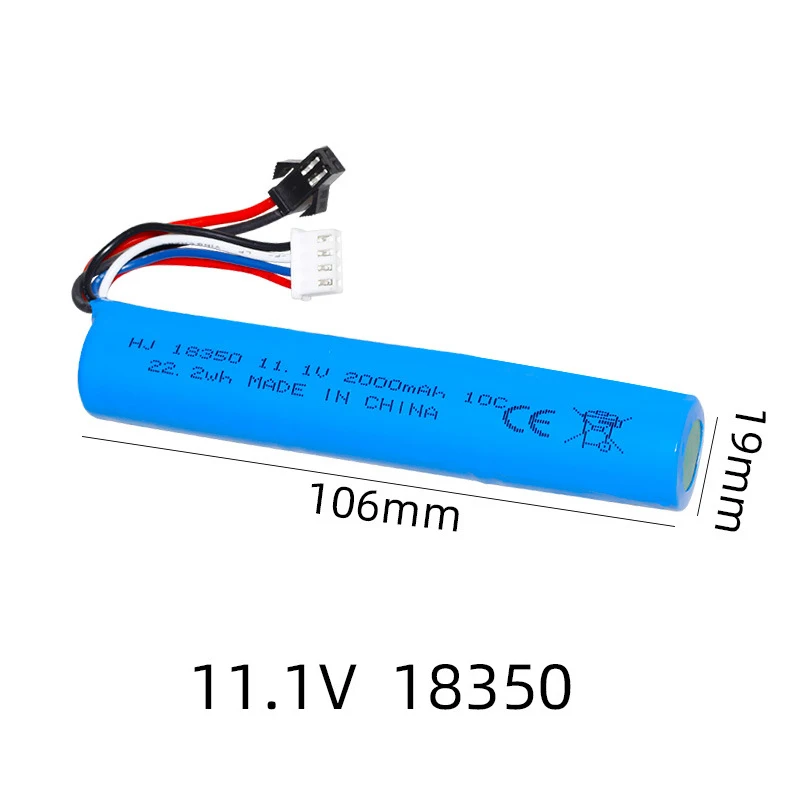 3S 11.1V 2000mAh 10c akumulator litowo-jonowy/USB do elektrycznych piłek żel wodny zabawki pistolet/ekologiczne koraliki kule zabawki wiatrówka