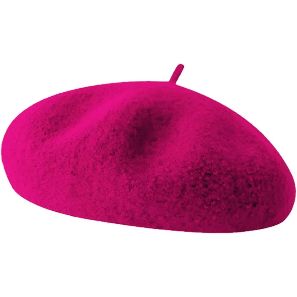 

Wool Berets for Women - Classic French Beret Hats for Women and Kids, Solid Color Artist Style