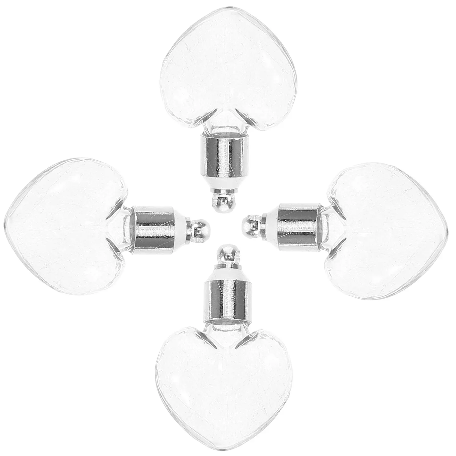 

Набор из 4 мини-бутылочек в форме сердца, стеклянные шармы, декоративные мини-баночки, контейнеры для хранения, бутылочки для желаний, стеклянные баночки для поделок своими руками