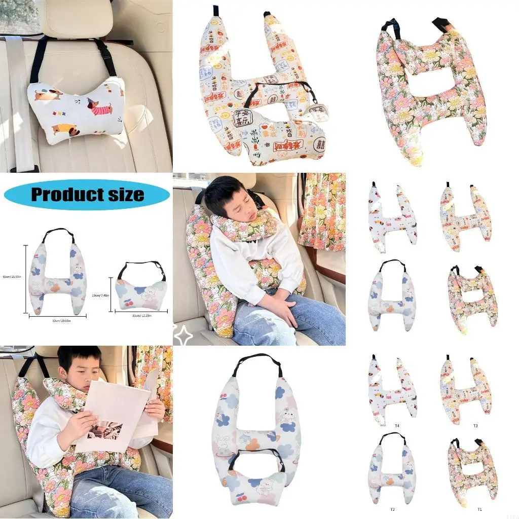 

Printed Travel Neck Rest Soft Comfortable Headrest for Child Sleep Support L8RB