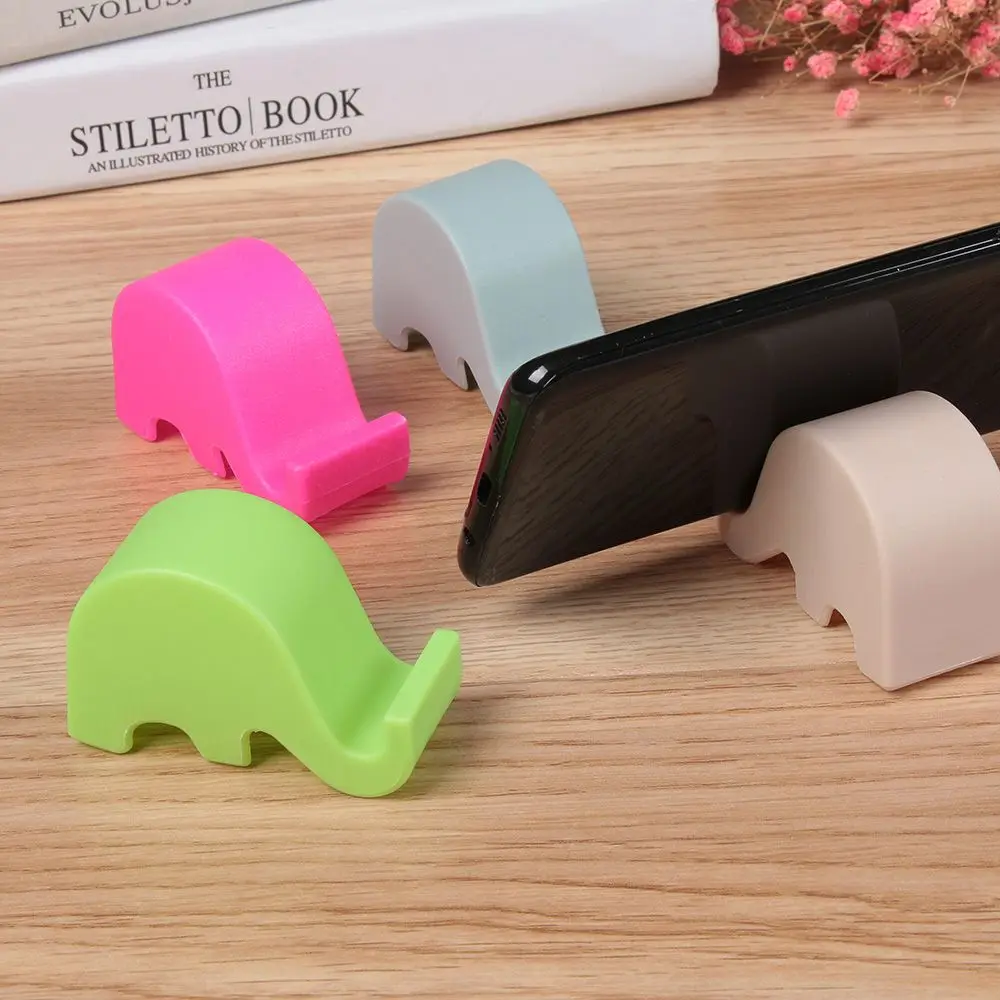 Cartoon Mini Elefant Telefon halter tragbare Kunststoff Desktop-Halterung Multifunktions-Tablet PC-Ständer Handy-Zubehör